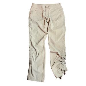 The North Face‎ Nylon Pants Beige Khaki Drawstring Legs Hiking Women’s 8 Regular
